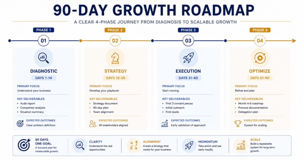 4-phase 90-day timeline