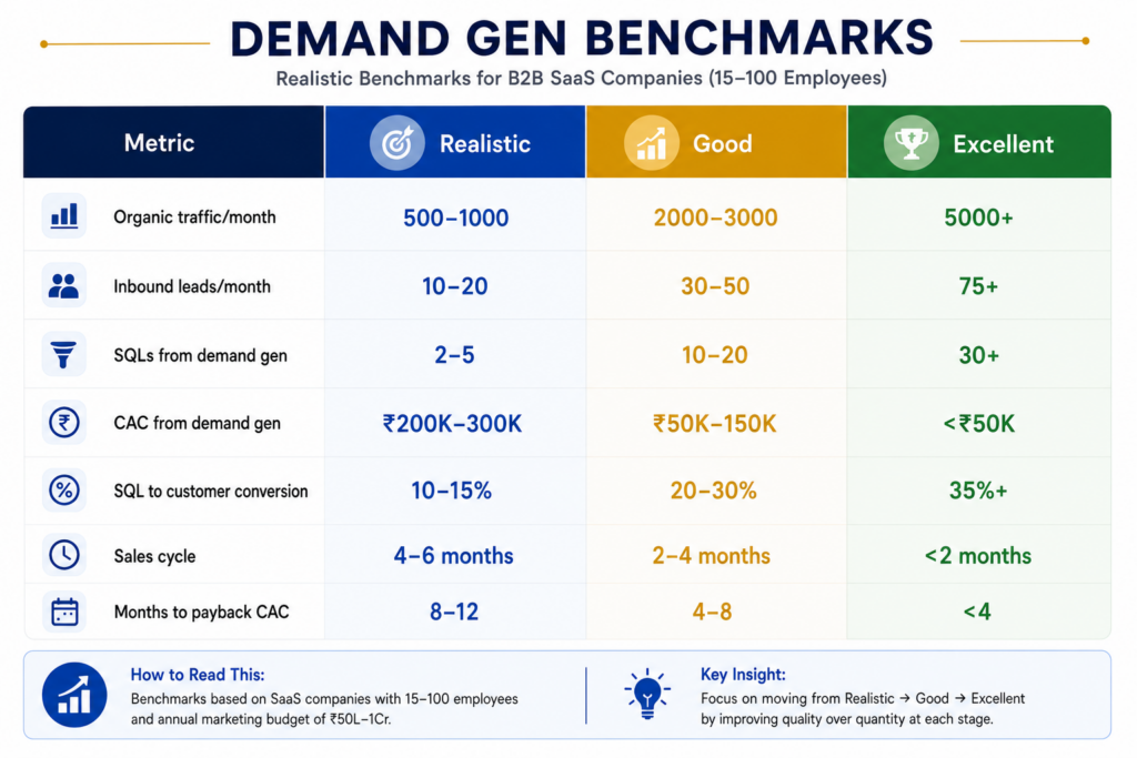 Demand gen benchmarks for SaaS companies